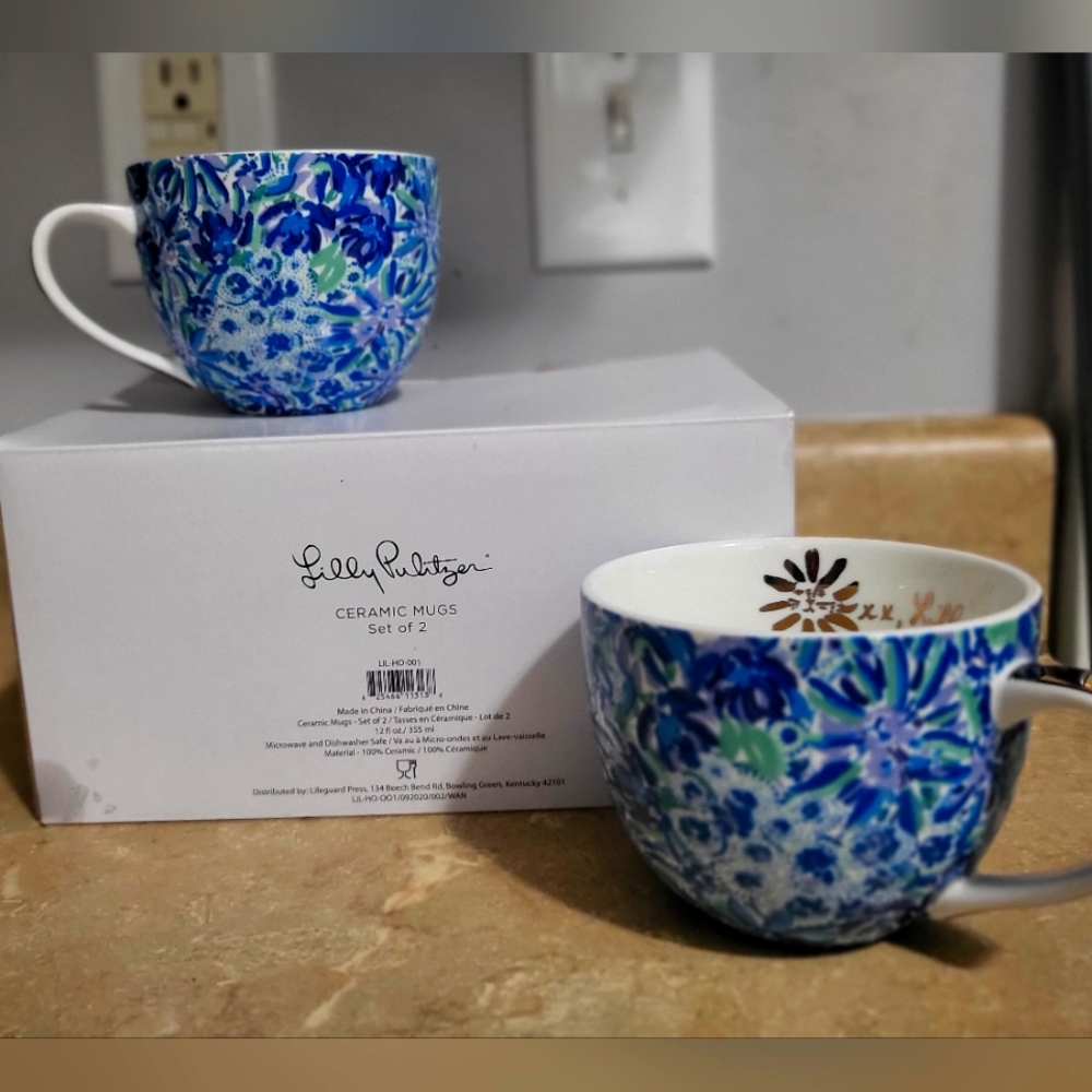 Lilly pulitzer mug set